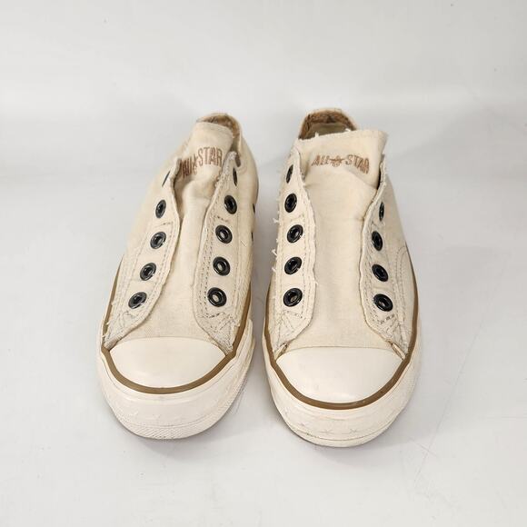 Converse Chuck Taylor John Varvatos Slip On No Lace Sneakers Unisex Beige M3 W5 - Picture 2 of 7